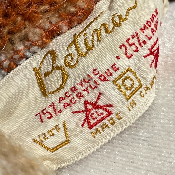 🧡 VINTAGE 70s pullover cowl neck striped sweater with flare sleeves size L - Picture 15 of 16